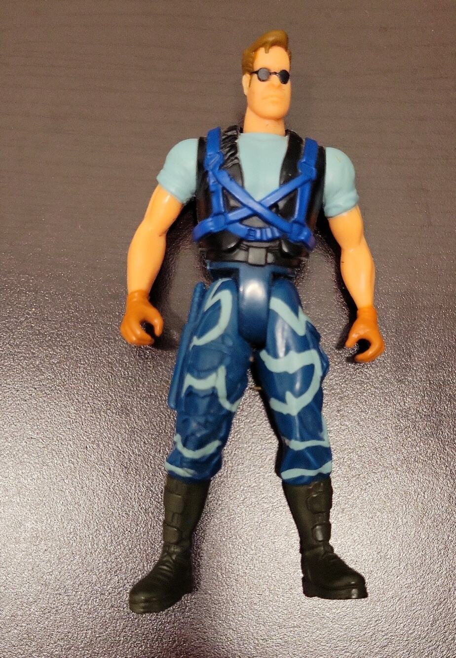 Jurassic Park 4.5" Peter Ludlow Dino Hunter Figure Kenner 1997 Toy Camo Plastic